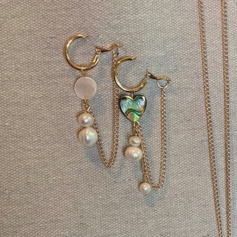 Mis Matched Abalone Earrings